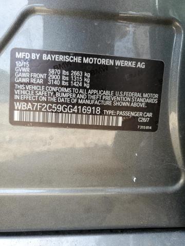 Aukcja sprzedaży 2016 Bmw 750 Xi, vin: WBA7F2C59GG416918, numer aukcji: 64720943