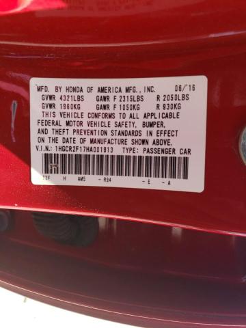 Продаж на аукціоні авто 2017 Honda Accord Sport Special Edition, vin: 1HGCR2F17HA001913, номер лоту: 63055593