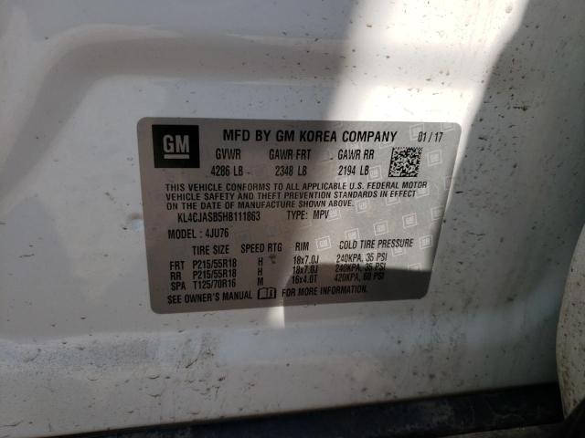 66207733 :رقم المزاد ، KL4CJASB5HB111863 vin ، 2017 Buick Encore Preferred مزاد بيع