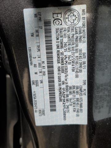 Продажа на аукционе авто 2015 Ford Focus Se, vin: 1FADP3K21FL358900, номер лота: 64120063
