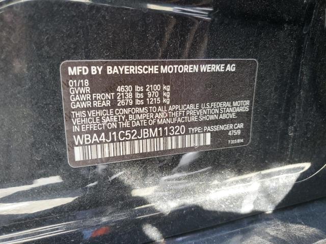 2018 Bmw 430i Gran Coupe მანქანა იყიდება აუქციონზე, vin: WBA4J1C52JBM11320, აუქციონის ნომერი: 66106213