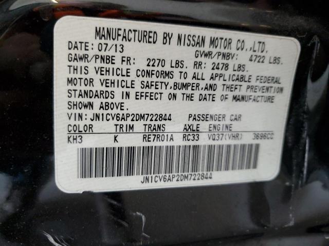 Aukcja sprzedaży 2013 Infiniti G37 Base, vin: JN1CV6AP2DM722844, numer aukcji: 64245643