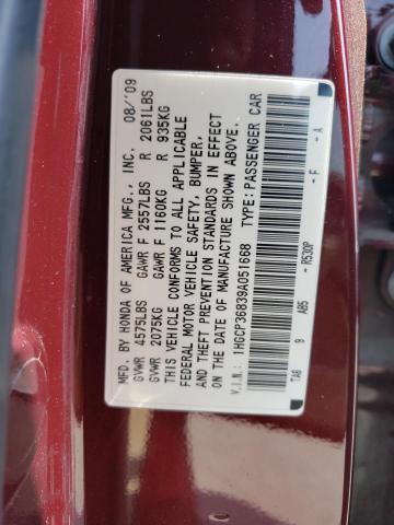 Продажа на аукционе авто 2009 Honda Accord Exl, vin: 1HGCP36839A051668, номер лота: 63483343