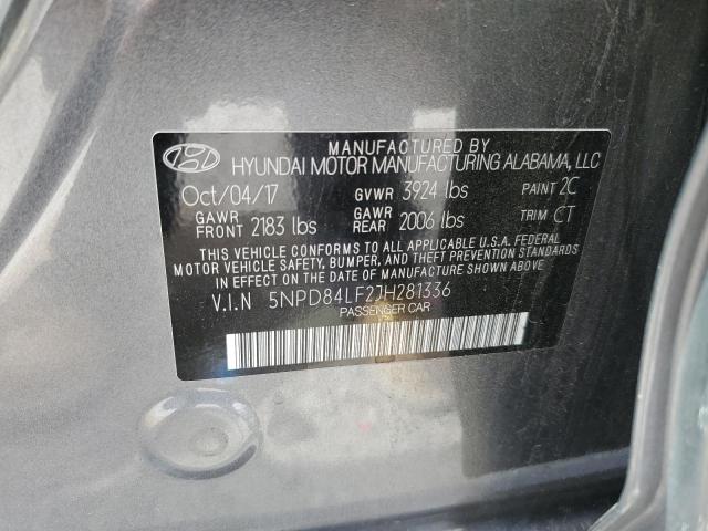2018 Hyundai Elantra Sel მანქანა იყიდება აუქციონზე, vin: 5NPD84LF2JH281336, აუქციონის ნომერი: 64254713