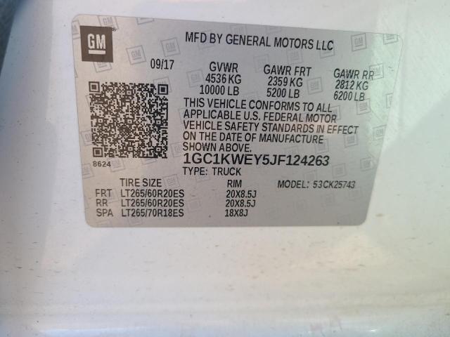 Продаж на аукціоні авто 2018 Chevrolet Silverado K2500 Heavy Duty Ltz, vin: 1GC1KWEY5JF124263, номер лоту: 62739053