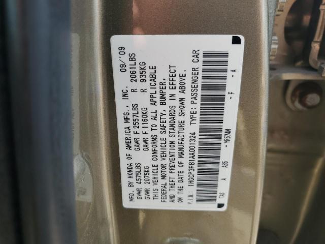 Aukcja sprzedaży 2010 Honda Accord Exl, vin: 1HGCP3F81AA001324, numer aukcji: 62802543
