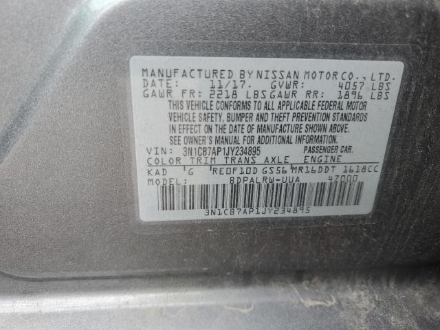 Продажа на аукционе авто 2018 Nissan Sentra Sr Turbo, vin: 3N1CB7AP1JY234895, номер лота: 65286153