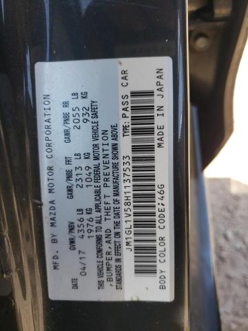 63985933 :رقم المزاد ، JM1GL1V58H1137533 vin ، 2017 Mazda 6 Touring مزاد بيع