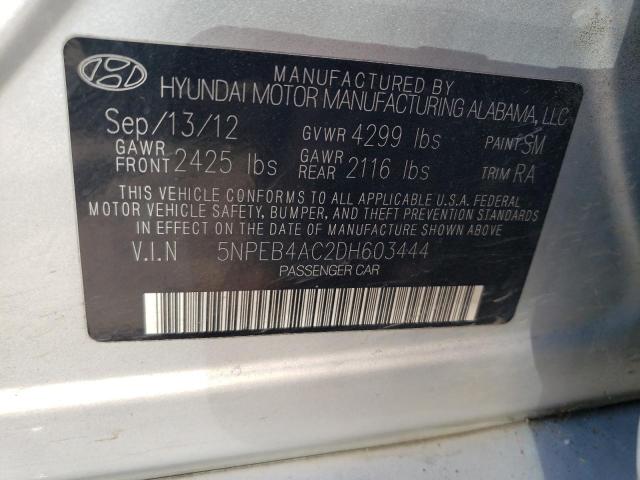 2013 Hyundai Sonata Gls მანქანა იყიდება აუქციონზე, vin: 5NPEB4AC2DH603444, აუქციონის ნომერი: 63178623
