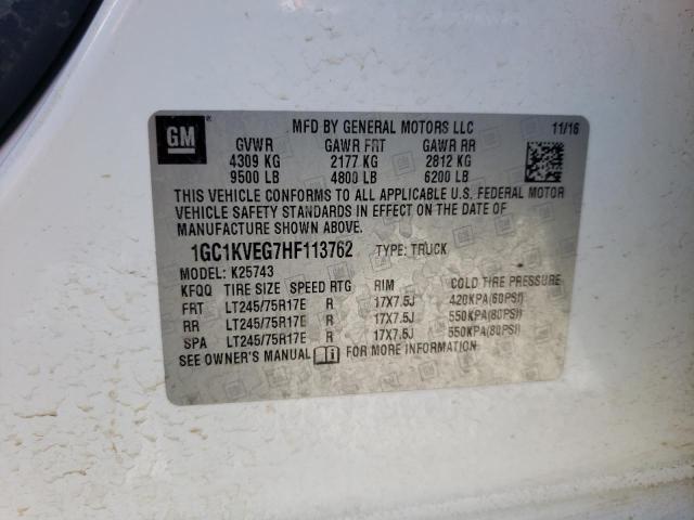 Aukcja sprzedaży 2017 Chevrolet Silverado K2500 Heavy Duty Lt, vin: 1GC1KVEG7HF113762, numer aukcji: 63197303