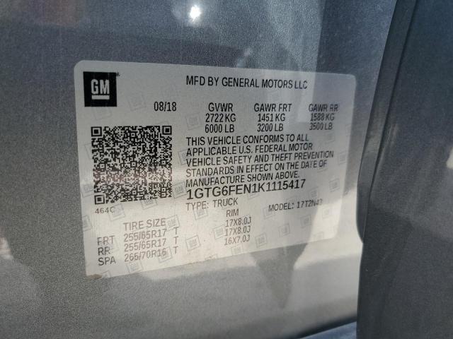 Aukcja sprzedaży 2019 Gmc Canyon All Terrain, vin: 1GTG6FEN1K1115417, numer aukcji: 66129003