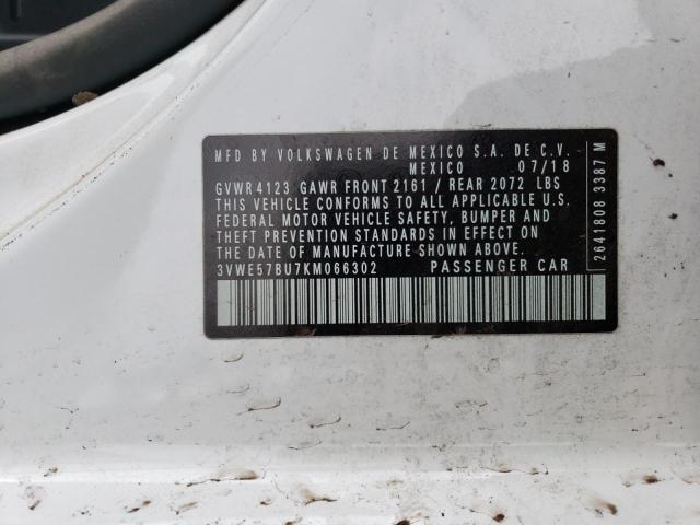 66212333 :رقم المزاد ، 3VWE57BU7KM066302 vin ، 2019 Volkswagen Jetta Sel مزاد بيع