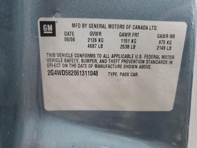 Aukcja sprzedaży 2006 Buick Lacrosse Cxl, vin: 2G4WD582061311048, numer aukcji: 62270793