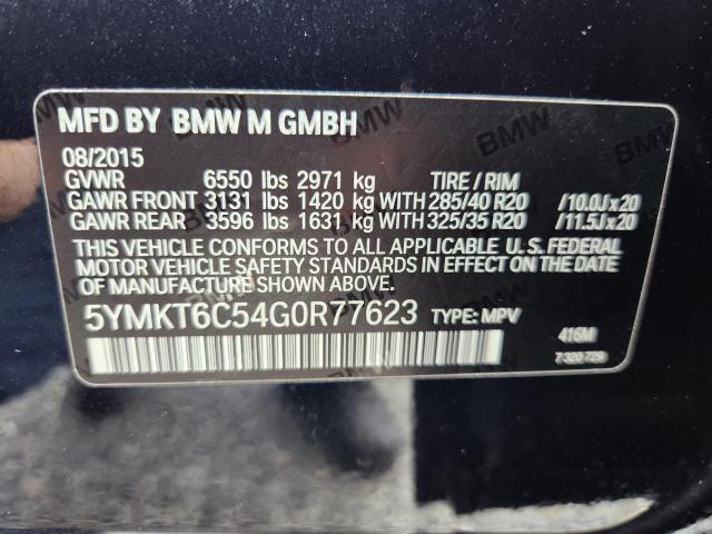Продажа на аукционе авто 2016 Bmw X5 M, vin: 5YMKT6C54G0R77623, номер лота: 63629953