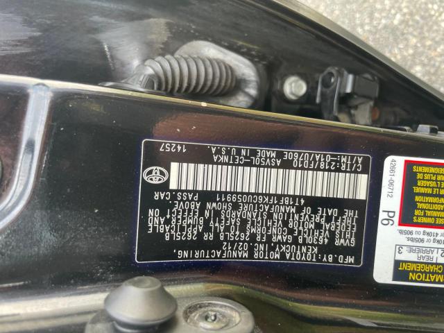 2012 Toyota Camry Base მანქანა იყიდება აუქციონზე, vin: 4T1BF1FK6CU059911, აუქციონის ნომერი: 65288653