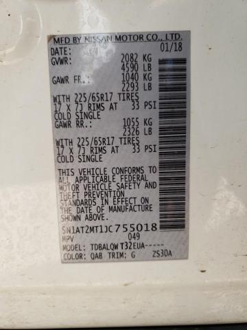 Продажа на аукционе авто 2018 Nissan Rogue S, vin: 5N1AT2MT1JC755018, номер лота: 64091523