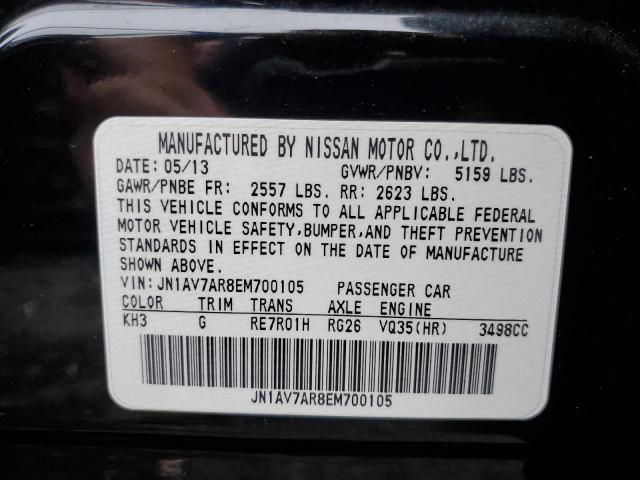 63004563 :رقم المزاد ، JN1AV7AR8EM700105 vin ، 2014 Infiniti Q50 Hybrid Premium مزاد بيع