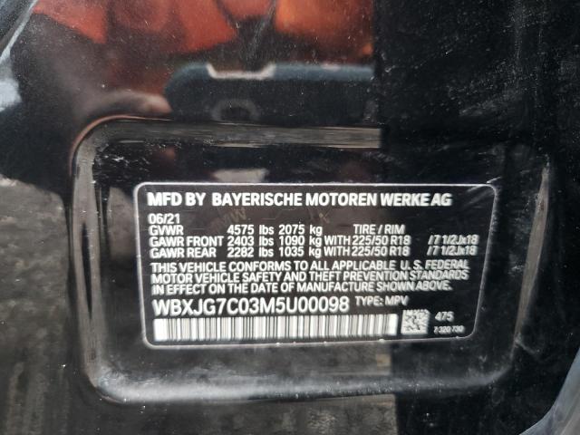 64224973 :رقم المزاد ، WBXJG7C03M5U00098 vin ، 2021 Bmw X1 Sdrive28i مزاد بيع