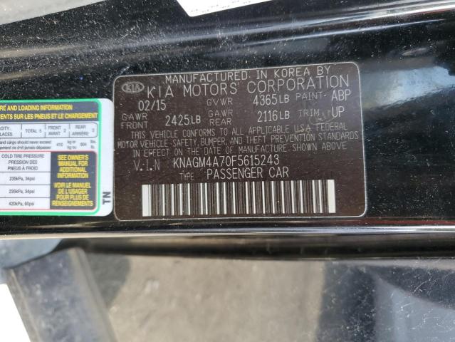 63676773 :رقم المزاد ، KNAGM4A70F5615243 vin ، 2015 Kia Optima Lx مزاد بيع