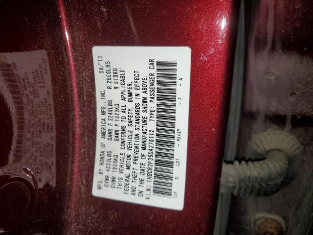 Продажа на аукционе авто 2013 Honda Accord Lx, vin: 1HGCR2F35DA276112, номер лота: 65378223