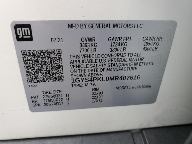 Продаж на аукціоні авто 2021 Cadillac Escalade Esv Sport, vin: 1GYS4PKL0MR407616, номер лоту: 63761313