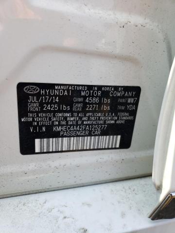64446913 :رقم المزاد ، KMHEC4A42FA125277 vin ، 2015 Hyundai Sonata Hybrid مزاد بيع