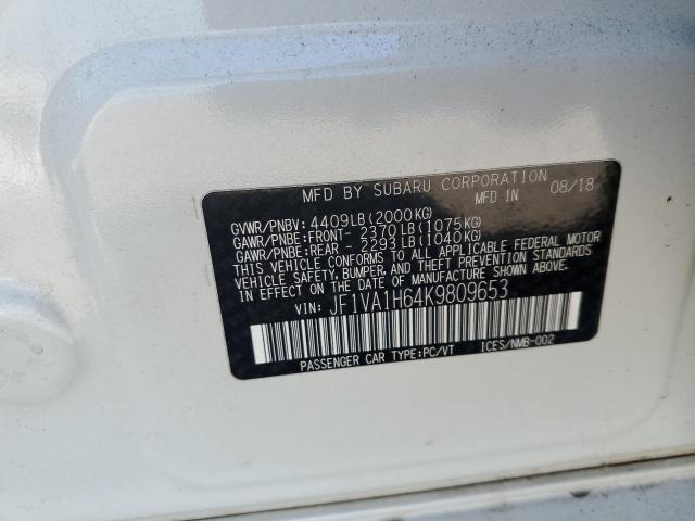 2019 Subaru Wrx Limited მანქანა იყიდება აუქციონზე, vin: JF1VA1H64K9809653, აუქციონის ნომერი: 64468663