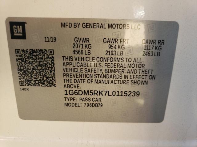 64514353 :رقم المزاد ، 1G6DM5RK7L0115239 vin ، 2020 Cadillac Ct5 Luxury مزاد بيع