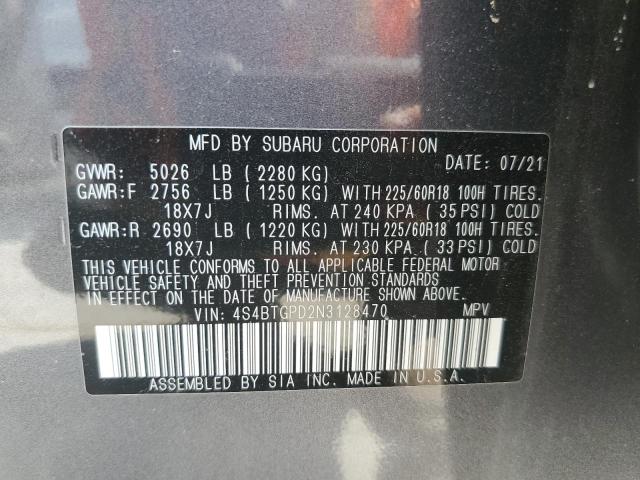 Продаж на аукціоні авто 2022 Subaru Outback Touring, vin: 4S4BTGPD2N3128470, номер лоту: 62276363