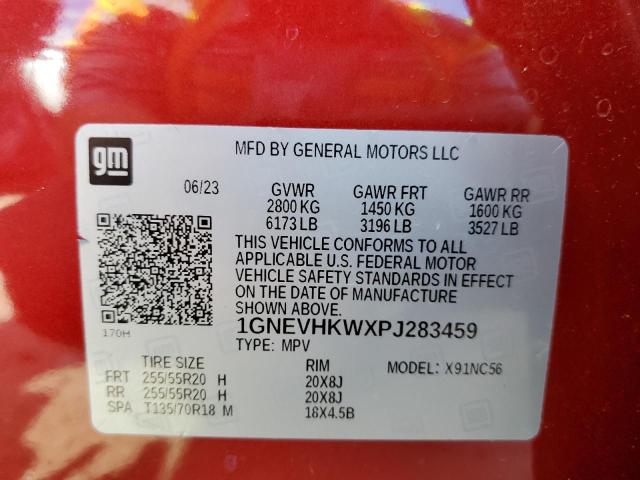 66671424 :رقم المزاد ، 1GNEVHKWXPJ283459 vin ، 2023 Chevrolet Traverse مزاد بيع