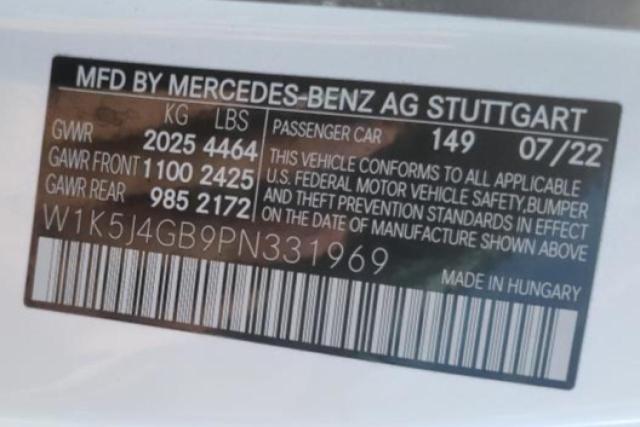 Продажа на аукционе авто 2023 Mercedes-benz Cla, vin: W1K5J4GB9PN331969, номер лота: 67109084