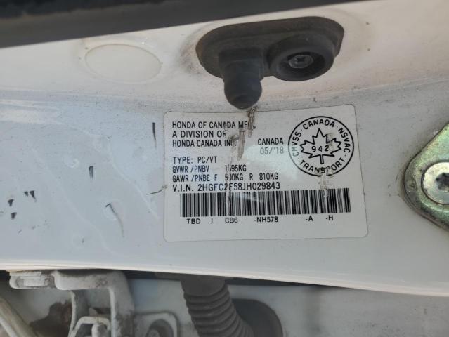 65784614 :رقم المزاد ، 2HGFC2F58JH029843 vin ، 2018 Honda Civic Lx مزاد بيع