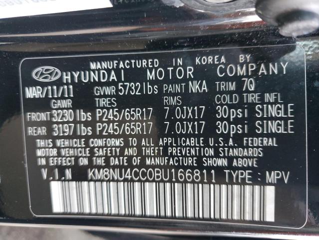 64071474 :رقم المزاد ، KM8NU4CC0BU166811 vin ، 2011 Hyundai Veracruz مزاد بيع