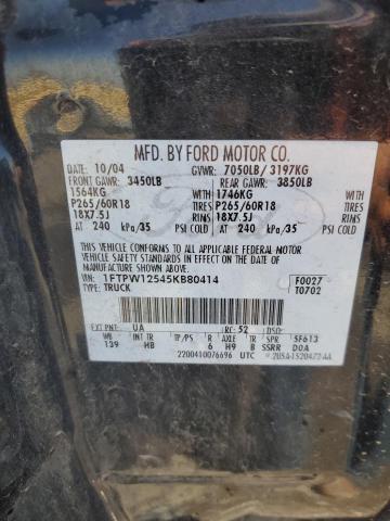 2005 Ford F150 Super მანქანა იყიდება აუქციონზე, vin: 1FTPW12545KB80414, აუქციონის ნომერი: 64220714