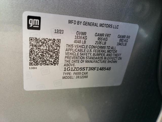 67899274 :رقم المزاد ، 1G1ZD5ST3RF148548 vin ، 2024 Chevrolet Malibu Lt مزاد بيع