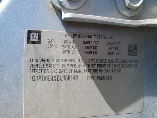 66438834 :رقم المزاد ، 1G1RD6E4XEU168148 vin ، 2014 Chevrolet Volt مزاد بيع