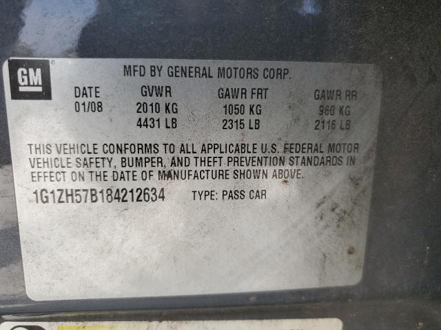 66909774 :رقم المزاد ، 1G1ZH57B184212634 vin ، 2008 Chevrolet Malibu 1lt مزاد بيع