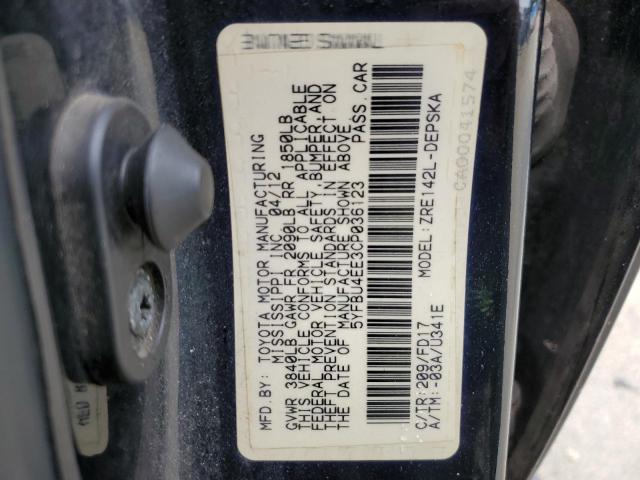 2012 Toyota Corolla Ba მანქანა იყიდება აუქციონზე, vin: 5YFBU4EE3CP036123, აუქციონის ნომერი: 67095854