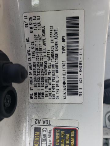 Aukcja sprzedaży 2014 Honda Cr-v Exl, vin: 5J6RM4H71EL117803, numer aukcji: 65572084