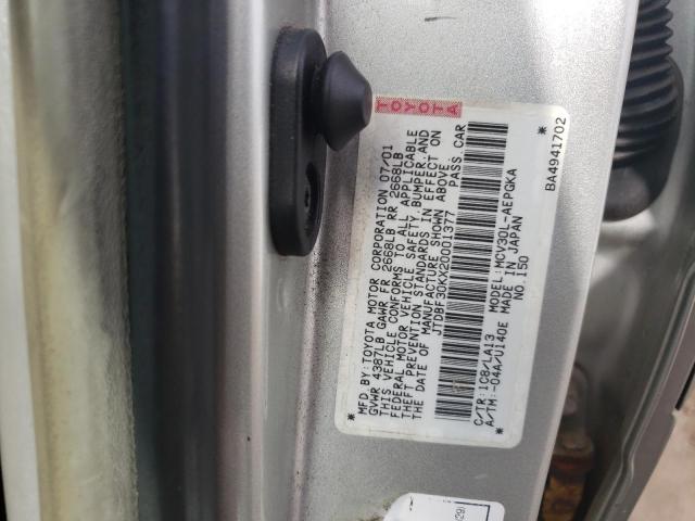 Продаж на аукціоні авто 2002 Toyota Camry, vin: JTDBF30KX20001377, номер лоту: 69332804