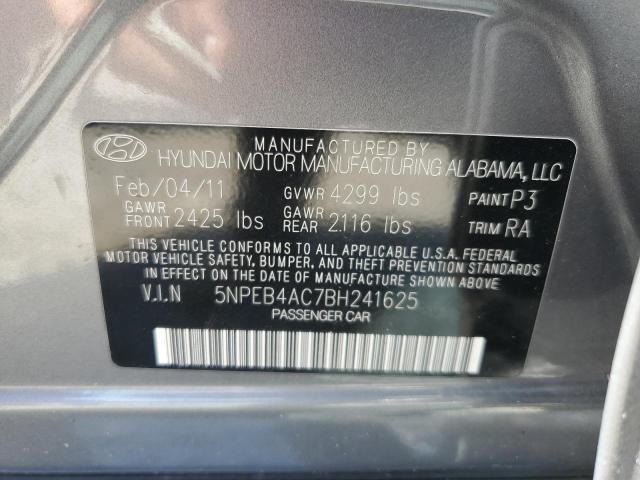 65864304 :رقم المزاد ، 5NPEB4AC7BH241625 vin ، 2011 Hyundai Sonata مزاد بيع