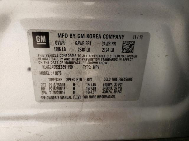 66148474 :رقم المزاد ، KL4CJASB2EB591159 vin ، 2014 Buick Encore مزاد بيع