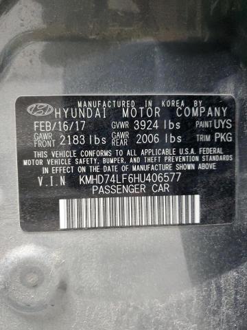 Aukcja sprzedaży 2017 Hyundai Elantra Se, vin: KMHD74LF6HU406577, numer aukcji: 66565794
