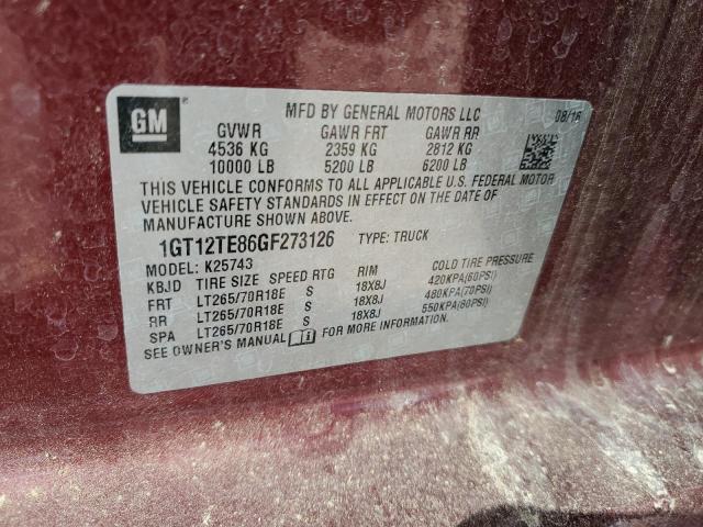 Продаж на аукціоні авто 2016 Gmc Sierra K2500 Slt, vin: 1GT12TE86GF273126, номер лоту: 67207164