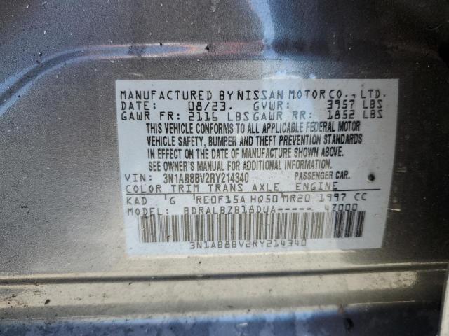 2024 Nissan Sentra მანქანა იყიდება აუქციონზე, vin: 3N1AB8BV2RY214340, აუქციონის ნომერი: 69797794