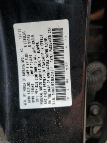 2014 Honda Accord Ex მანქანა იყიდება აუქციონზე, vin: 1HGCR2F72EA059511, აუქციონის ნომერი: 67985124