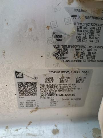 68654944 :رقم المزاد ، 3GTU9BET8MG423416 vin ، 2021 Gmc Sierra مزاد بيع