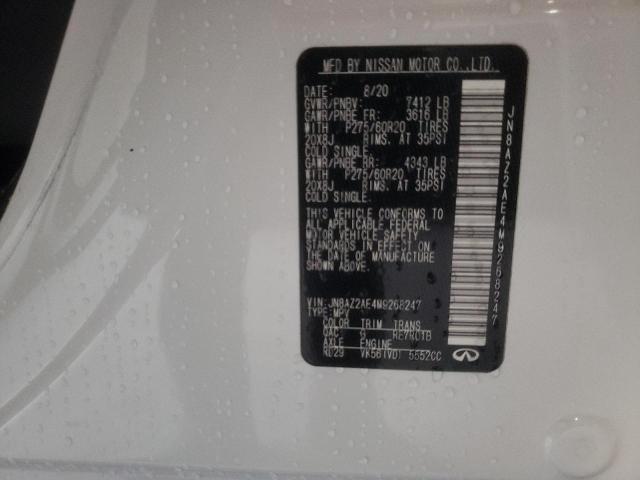 Aukcja sprzedaży 2021 Infiniti Qx80, vin: JN8AZ2AE4M9268247, numer aukcji: 65941124