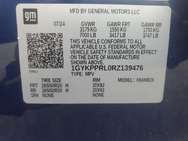 66796635 :رقم المزاد ، 1GYKPPRL0RZ139476 vin ، 2024 Cadillac Lyriq Luxury مزاد بيع