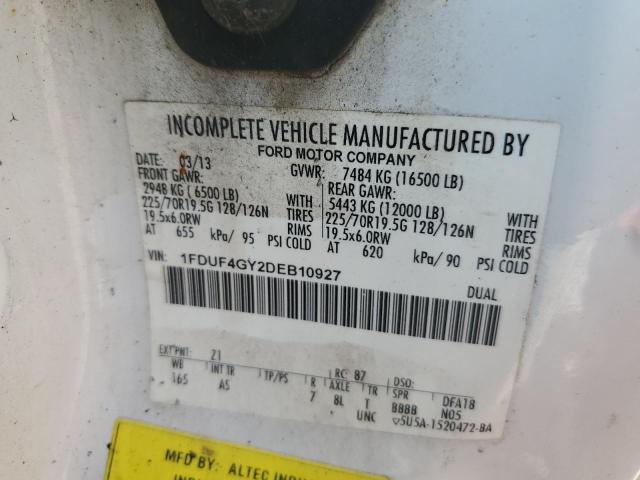 2013 Ford F450 მანქანა იყიდება აუქციონზე, vin: 1FDUF4GY2DEB10927, აუქციონის ნომერი: 67423405
